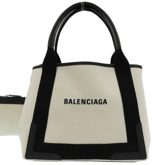 BALENCIAGA Black Leather Tote Bag - Picture 1 of 8